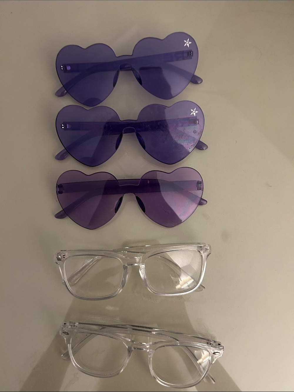 Kids Heart Sunglasses/Fake Glasses -set of 5